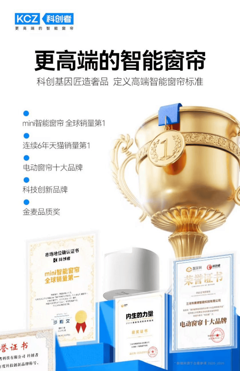 KCZ）和科思顿（SCISTON）横向对比！尊龙凯时app网站电动窗帘品牌推荐科